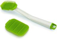🧽 joseph joseph cleantech dish brush and reusable sponge scrubber set - hygienic, quick-dry, green logo