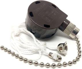 img 2 attached to 🔧 Upgrade Your Ceiling Fan with the Zing Ear ZE-268S5 Switch! 4 Speed 5 Wire Pull Chain Control, Perfect Ceiling Fan Replacement Speed Control Switch in Elegant Nickel Finish