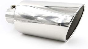 img 3 attached to 🚀 RP Remarkable Power Stainless Steel Exhaust Tip Diesel EXT28 – 4" Inlet, 8" Outlet, 18" Long, Rolled Edge, 20 Degree