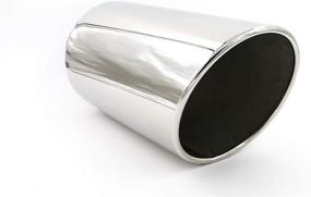 img 2 attached to 🚀 RP Remarkable Power Stainless Steel Exhaust Tip Diesel EXT28 – 4" Inlet, 8" Outlet, 18" Long, Rolled Edge, 20 Degree