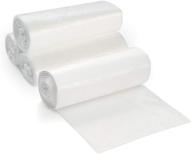 🗑️ 100-pack clear garbage can liners - 7-10 gallon size - lightweight & high density, 8 microns - ideal for office, home, & hospital wastebaskets logo