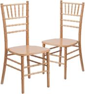 ✨ enhance your event décor with flash furniture's hercules series natural wood chiavari chair - 2 pack logo