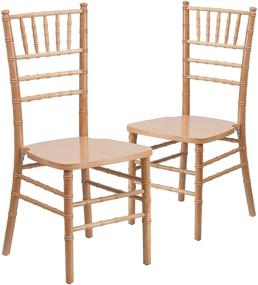 img 4 attached to ✨ Enhance Your Event Décor with Flash Furniture's HERCULES Series Natural Wood Chiavari Chair - 2 Pack