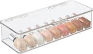 💄 efficient mdesign makeup storage organizer box for vanity, countertops & drawers - clear, stackable design for blenders, eyeshadows, lipsticks & brushes - hinged lid included logo