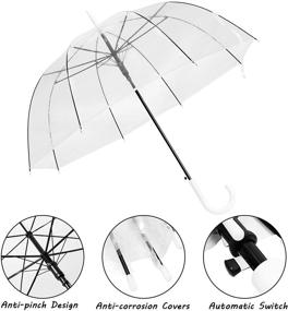 img 2 attached to WASING Umbrella Прозрачные зонты Ветрозащитный