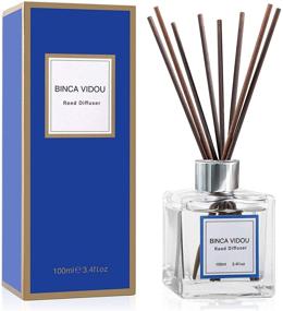 img 4 attached to 🌺 Binca Vidou Reed Diffuser Set - Bergamot Vanilla Lavender and Jasmine Scented Oil Reed Diffusers for Bedroom, Living Room, Office - Giftable & Stress Relief - 100 ml/3.4 oz