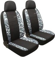 🐼 premium giant panda green camouflage cloth seat covers: ideal for cars, suvs & airbag compatible logo