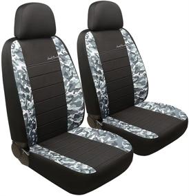 img 4 attached to 🐼 Premium GIANT PANDA Green Camouflage Cloth Seat Covers: Ideal for Cars, SUVs & Airbag Compatible