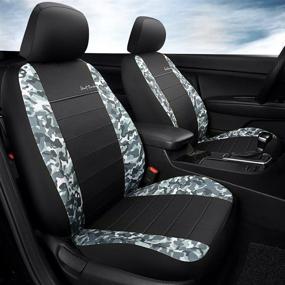 img 3 attached to 🐼 Premium GIANT PANDA Green Camouflage Cloth Seat Covers: Ideal for Cars, SUVs & Airbag Compatible