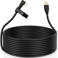 🔌 high-speed transfer link cable for oculus quest & quest 2 - fast charging usb 3.0 to type c - compatible with gaming pc - 16ft (5m) logo