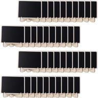 🖌️ tosnail 40 pack mini wooden chalkboards signs small blackboard with support easel stand for wedding decor and theme party events logo