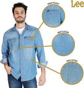 img 2 attached to Lee Sleeve Heritage Western Denim Men's Clothing