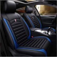 ankiv 2 шт. универсальные водонепроницаемые чехлы для автомобильных сидений из искусственной кожи для седанов или внедорожников (передние 2 шт., синие) логотип