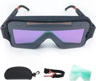 🔥 welding goggles auto darkening: solar powered safety glasses for tig mig mma plasma welding helmet logo