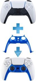 img 1 attached to 🎮 Enhance Your PS5 Controller with the Striking Blue Faceplate Replacement Cover