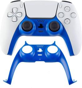 img 4 attached to 🎮 Enhance Your PS5 Controller with the Striking Blue Faceplate Replacement Cover