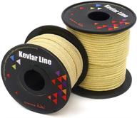 emma kites kevlar braided utility cord 100~2000lb - high strength, abrasion/flame resistant - tactical survival, fishing tackle, model rocket, paracord, trip line, kite bridles - camping cordage логотип