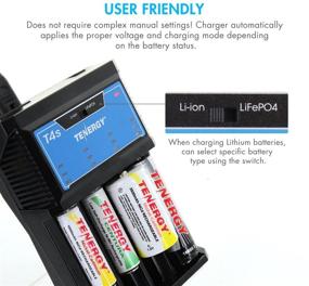 img 2 attached to 🔋 Tenergy T4s Intelligent Universal Charger - 4-Slot Battery Charger for Various Rechargeable Batteries - Li-ion, LiFePO4, NiMH, NiCd - 18650, 14500, 26650, AA, AAA, C - Includes Car Adapter