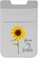 🌻 lenoup stretchy sunflower cell phone card holder: convenient phone wallet sleeve for credit cards, ids, and keys logo