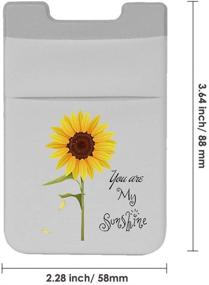 img 1 attached to 🌻 lenoup Stretchy Sunflower Cell Phone Card Holder: Convenient Phone Wallet Sleeve for Credit Cards, IDs, and Keys