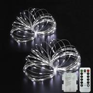 🎄 beewin 2 pack 16.5ft 50l copper string lights: stunning fairy lights with remote control for christmas tree, garden party, and more! логотип