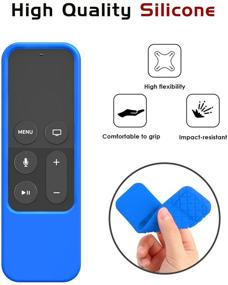 img 3 attached to 📱 TiMOVO Protective Case for Apple TV 4K/4th Gen Remote - Blue | Anti-Slip & Shockproof Silicone Skin, Lightweight Cover for Apple TV 4K Siri Remote Controller