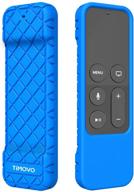 📱 timovo protective case for apple tv 4k/4th gen remote - blue | anti-slip & shockproof silicone skin, lightweight cover for apple tv 4k siri remote controller logo