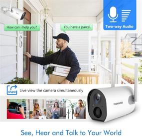 img 1 attached to Wireless Outdoor Security Camera, YESKAMO CCTV Camera with WIFI, Battery Powered, 2-Way Audio, 1080P Video, Night Vision, PIR Motion Detection, Dual Antenna, Rechargeable - Ideal for Home and Business