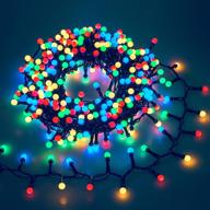 🎆 fiee led firecrackers string lights - 480 led 33ft 8 modes, 30v ul plug in - waterproof christmas decoration for outdoor halloween wedding party bedroom - multicolor logo