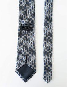 img 1 attached to Men's Accessories: Fashionable Handmade Jacquard Rectangle Pattern in Ties, Cummerbunds & Pocket Squares