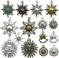 🌞 100g celestial sun charm - craft supplies for diy necklace bracelet making (m006) logo