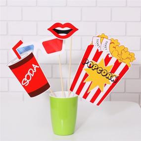 img 1 attached to 🎥 Captivating Movie Night Photo Props: LUOEM Movie Party Decoration Supplies - Pack of 21!