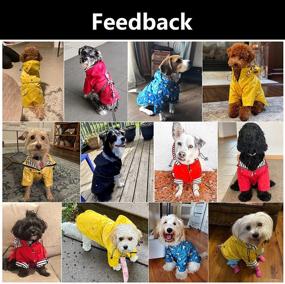 img 3 attached to Stay Dry in Style: Morezi Dog Zip Up Raincoat with Reflective Buttons and Removable Hood - Sizes XS to XXL