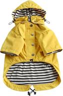 stay dry in style: morezi dog zip up raincoat with reflective buttons and removable hood - sizes xs to xxl logo