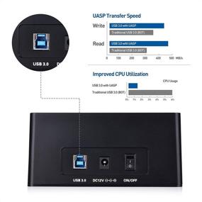 img 2 attached to 💻 Cable Matters USB 3.0 Hard Drive Docking Station: 10TB+ Drive Support for 2.5 Inch & 3.5 Inch HDD/SSD with Included USB-C Cable