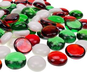 img 2 attached to Stunning llxieym Christmas Glass Gems Beads - 90 Pieces with Jingle Bells in Color 1 - Perfect Vase Filler for Party, Table Scatter, and Christmas Decoration!