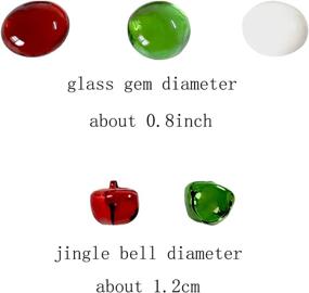 img 3 attached to Stunning llxieym Christmas Glass Gems Beads - 90 Pieces with Jingle Bells in Color 1 - Perfect Vase Filler for Party, Table Scatter, and Christmas Decoration!