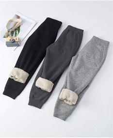 img 2 attached to 👖 Sherpa Athletic Sweatpants: Unisex Boys' Clothing by Yeokou