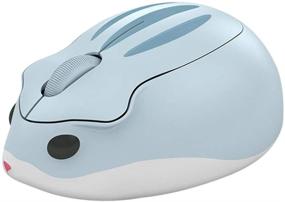 img 4 attached to 🐹 Cute Hamster Shaped 2.4GHz Wireless Mouse: Noiseless Portable Optical Mouse for PC Laptop Computer Notebook MacBook - Perfect Kids Girl Gift (Blue)