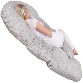 img 2 attached to Leachco Back 'N Belly Bunchie Pregnancy/Maternity Body Pillow – Splash Gray, 62.5x33.75x8.25 Inch – Ultimate Comfort during Pregnancy (Pack of 1)