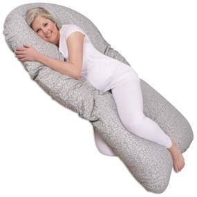 img 3 attached to Leachco Back 'N Belly Bunchie Pregnancy/Maternity Body Pillow – Splash Gray, 62.5x33.75x8.25 Inch – Ultimate Comfort during Pregnancy (Pack of 1)