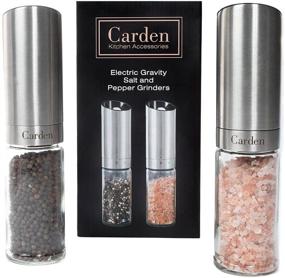 img 2 attached to 🧂 Carden Kitchen Electronic Stainless Steel Salt and Pepper Grinder Set - Automatic, Adjustable, Professional Quality