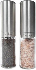 img 3 attached to 🧂 Carden Kitchen Electronic Stainless Steel Salt and Pepper Grinder Set - Automatic, Adjustable, Professional Quality