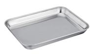 🍽️ teamfar stainless steel toaster oven pan tray, 7x9-inch, heavy duty & healthy, mirror finish & easy to clean, deep edge, dishwasher safe (18/0 steel) logo