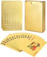 🃏 waterproof gold playing cards - armear diamond: luxury deck of cards with hd printing, washable & flexible. premium pet plastic for parties and games, ideal gift poker cards logo