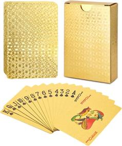 img 4 attached to 🃏 Waterproof Gold Playing Cards - Armear Diamond: Luxury Deck of Cards with HD Printing, Washable & Flexible. Premium PET Plastic for Parties and Games, Ideal Gift Poker Cards