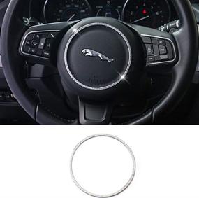 img 4 attached to 💎 Улучшите интерьер вашего Jaguar с наклейкой TopDall Steering Wheel Bling Crystal Diamond Emblem.