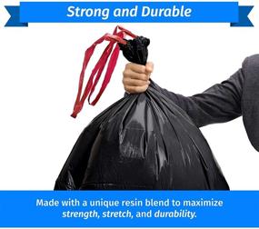 img 2 attached to 🗑️ Reli 30 Gallon Trash Bags - Drawstring, 250 Count Bulk, Black, Heavy Duty 30-32 Gallon Garbage Bags - Large 30 Gal Size, Multipurpose