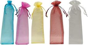 img 3 attached to Stylish and Practical: Ankirol 100pcs Sheer Organza 🎁 Fan Bags - Ideal Gift Pouches for Hand Fans