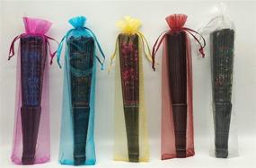 img 2 attached to Stylish and Practical: Ankirol 100pcs Sheer Organza 🎁 Fan Bags - Ideal Gift Pouches for Hand Fans